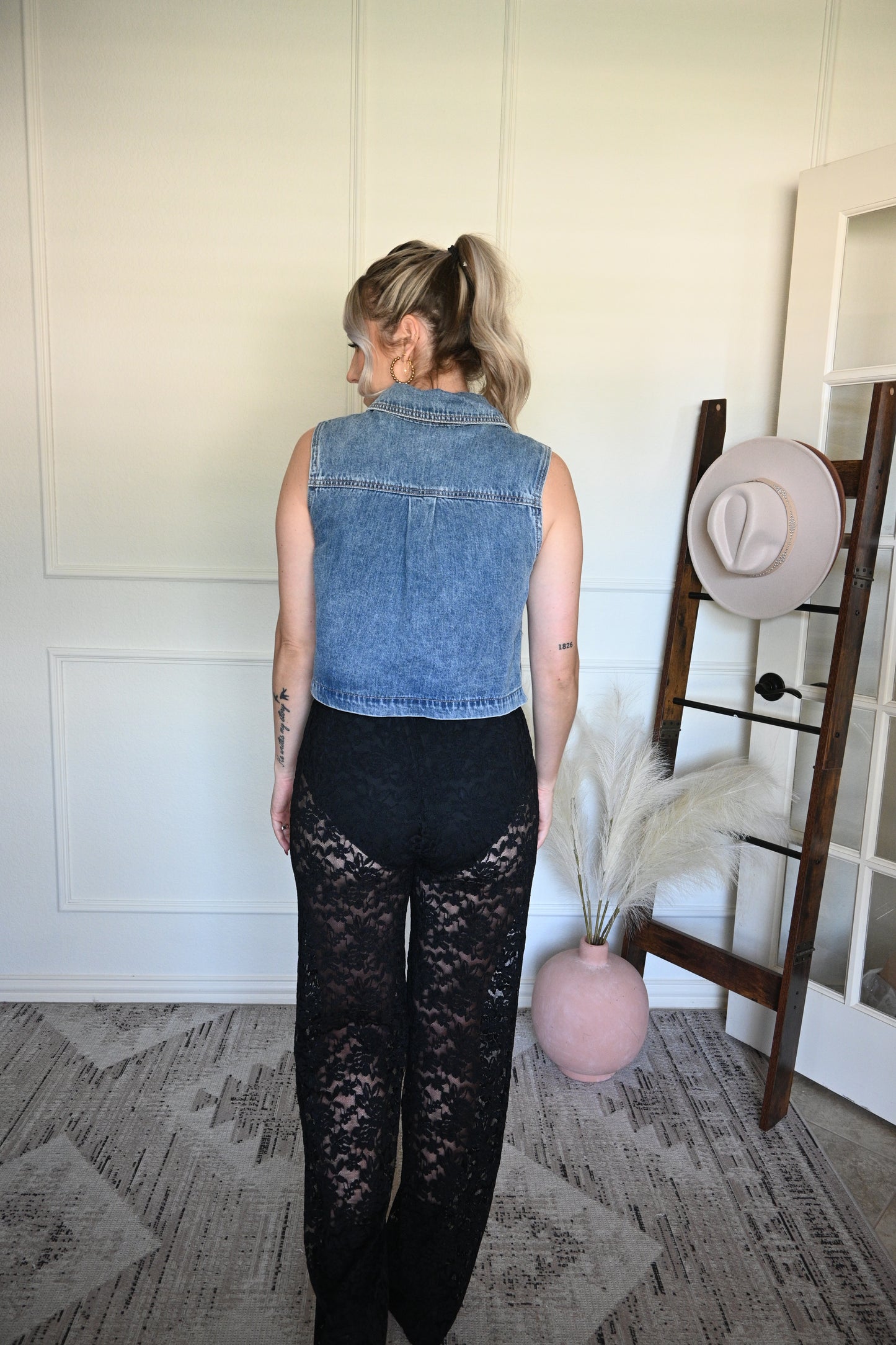 Monroe High Waisted Lace Pants