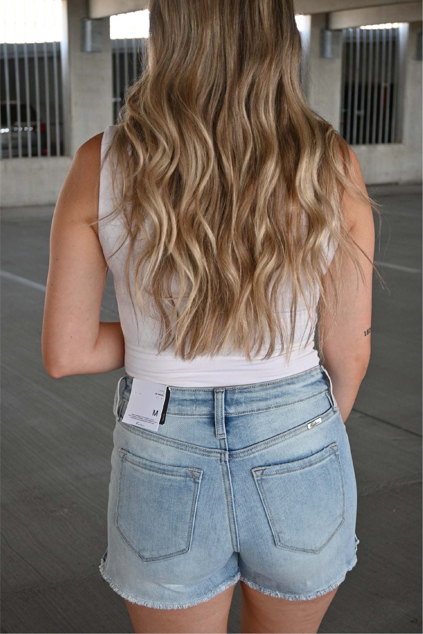 High Rise Distressed Kancan Shorts