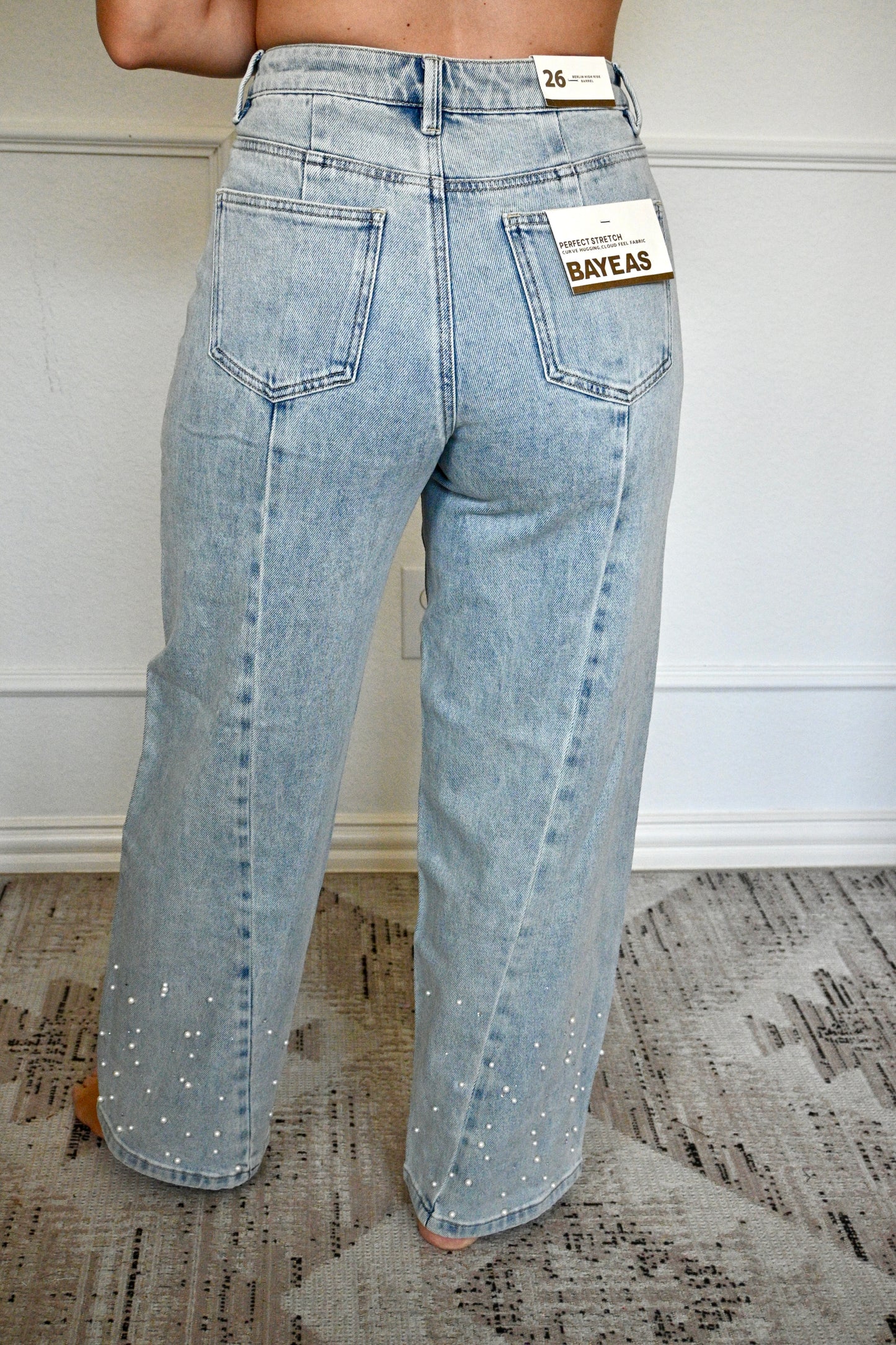 Pearl Dust Barrel Jeans