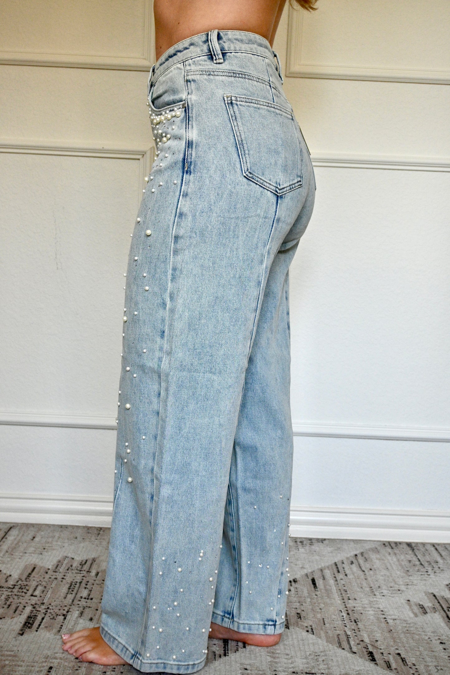 Pearl Dust Barrel Jeans