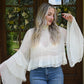 Ivory Dreamer Bell Sleeve Top