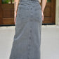 Alexandria Black Denim Skirt