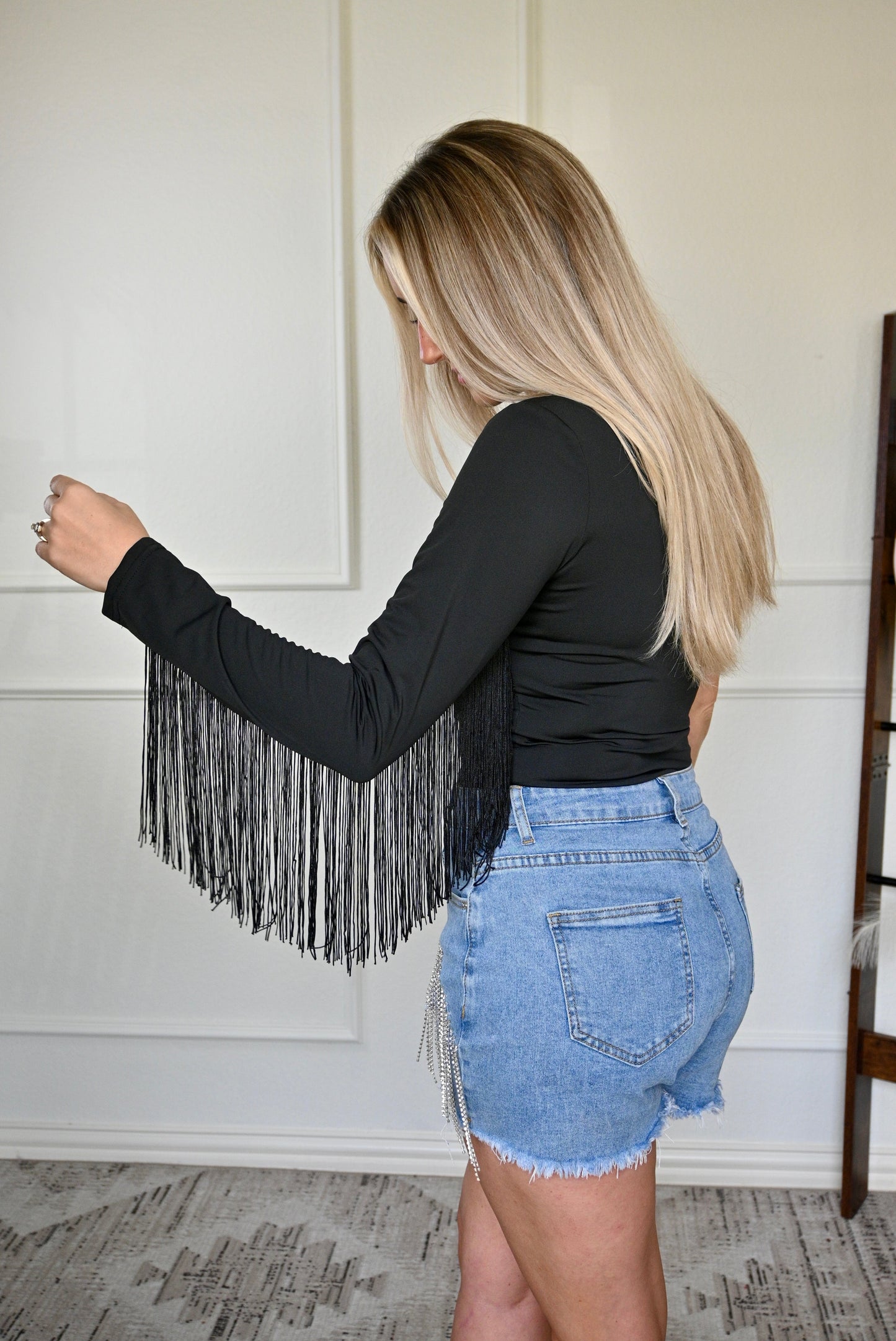 Midnight Motion Fringe Top