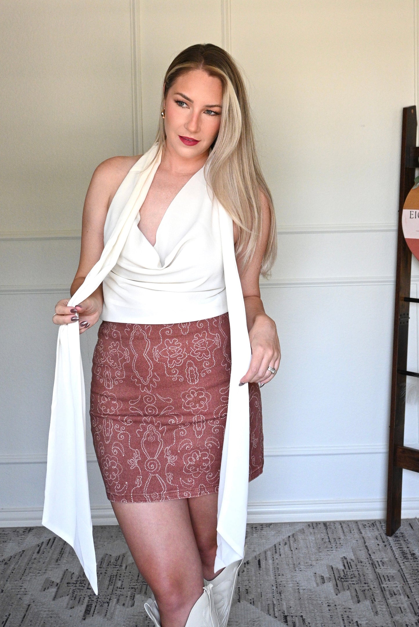 Wildflower Paisley Mini Skirt