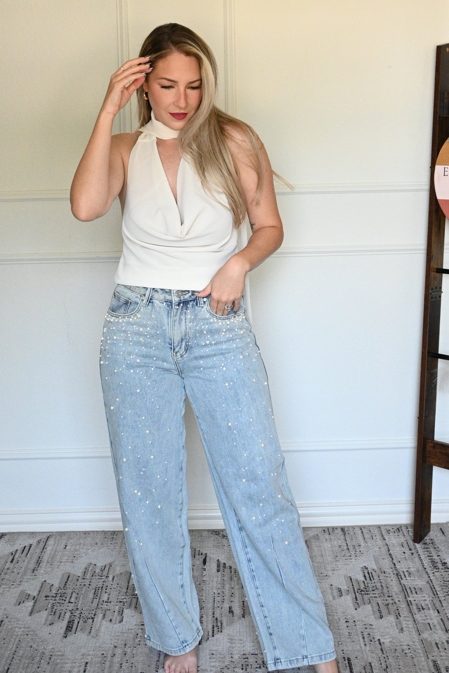 Pearl Dust Barrel Jeans