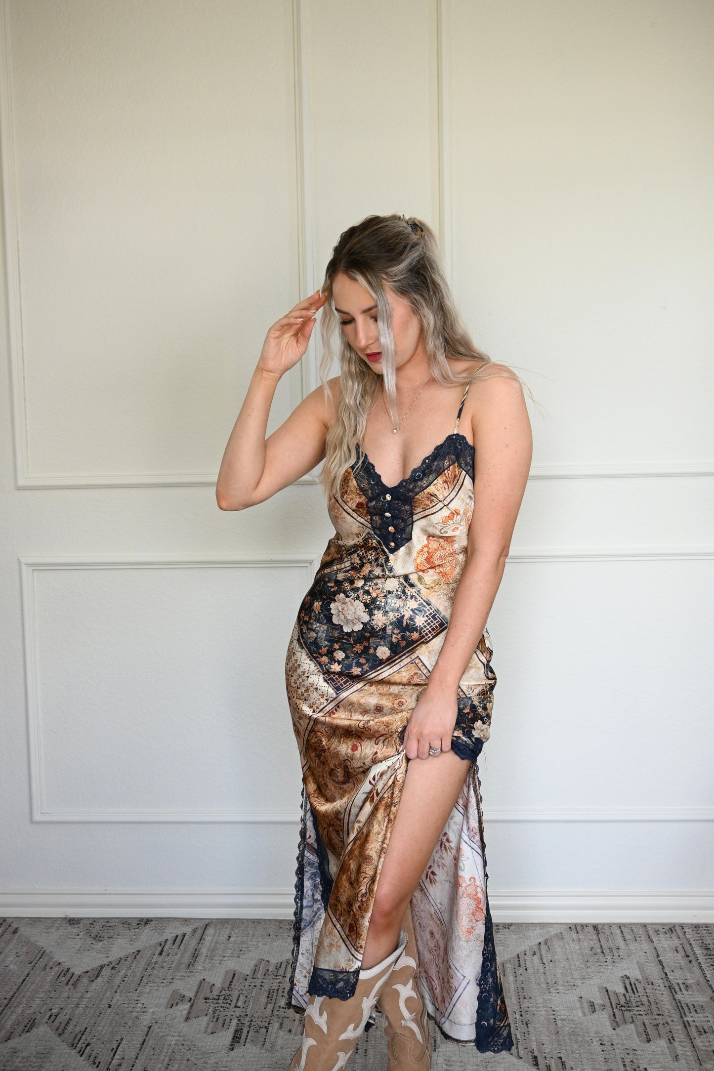 Dust & Lace Slip Dress