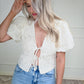 Sweet Lace Tie Top