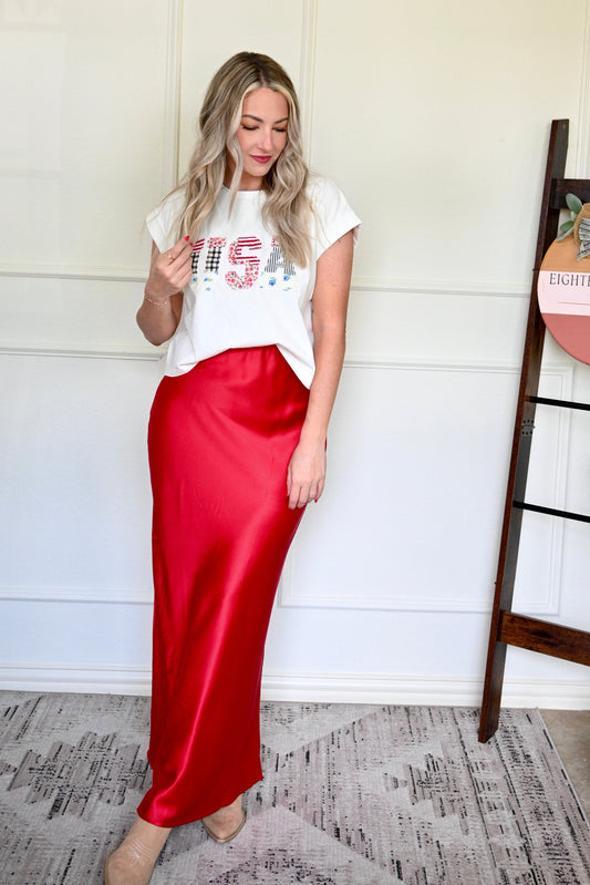 Siren Satin Maxi Skirt
