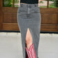 Alexandria Black Denim Skirt
