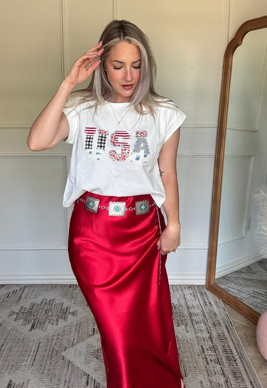 Siren Satin Maxi Skirt