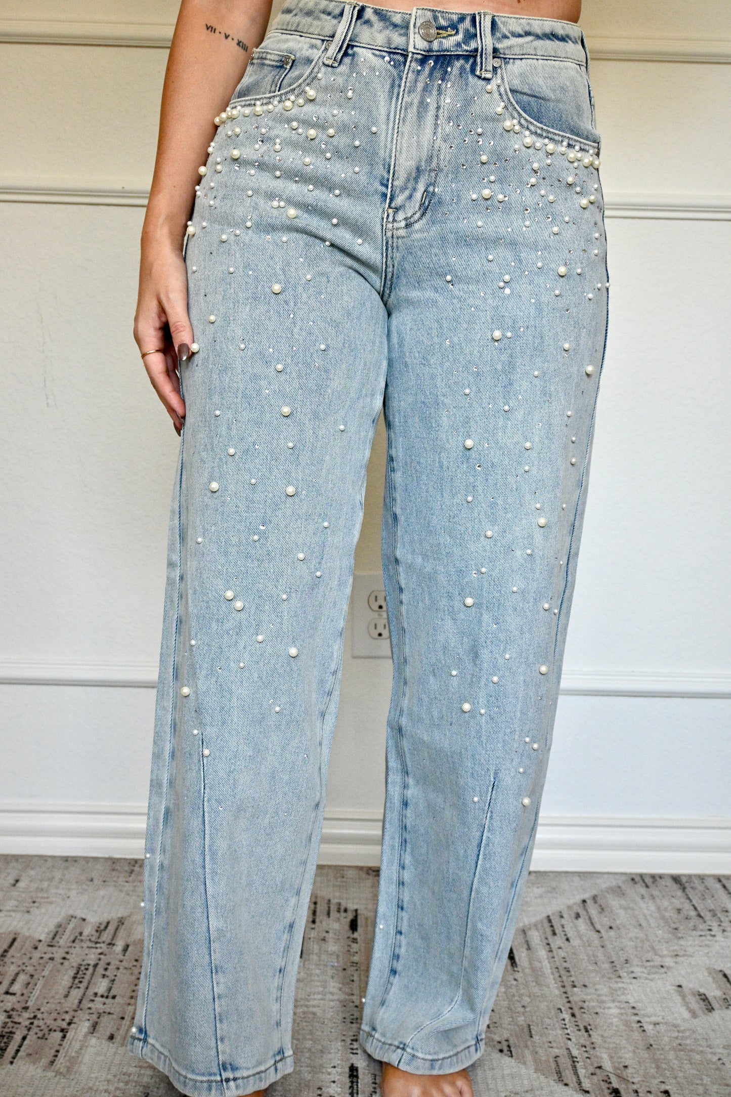 Pearl Dust Barrel Jeans