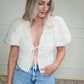 Sweet Lace Tie Top