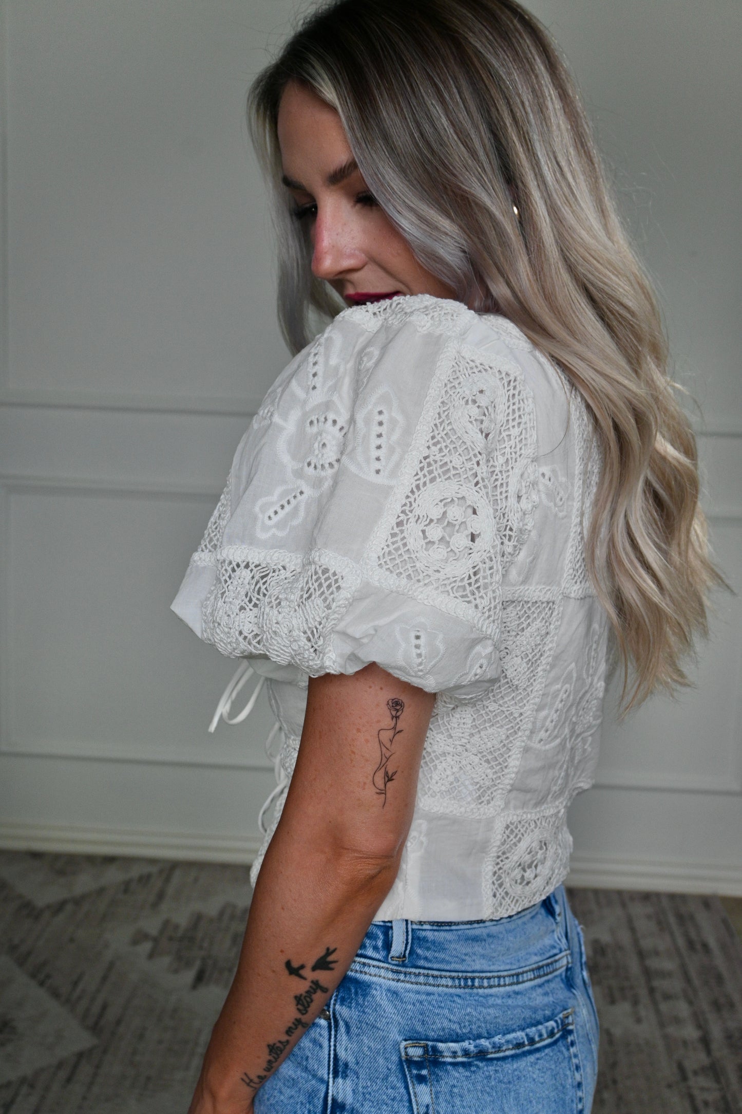 Sweet Lace Tie Top