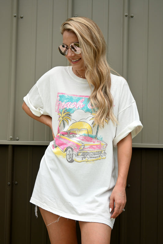 Oversized Beach Club Graphic Tee