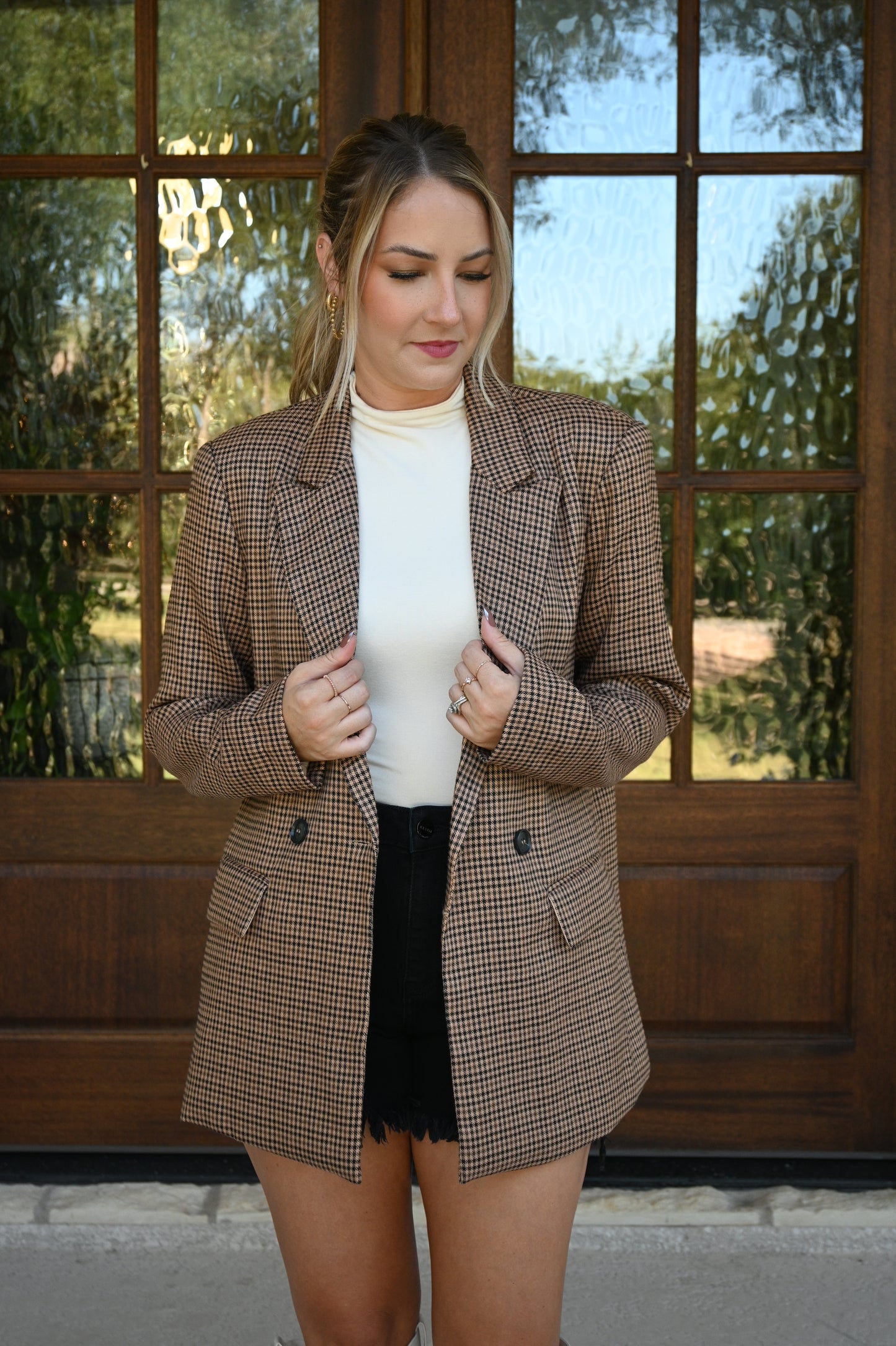 Oversized Plaid Blazer