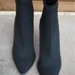 Black Fly Knit Boots