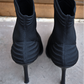 Black Fly Knit Boots